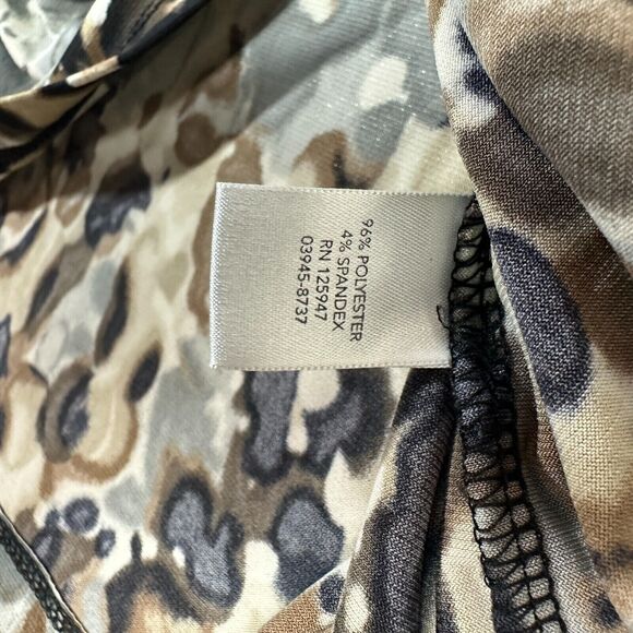 CJ Banks Tank Top Womens Blouse Black Multi Color Sheer Size 1X - Picture 14 of 15